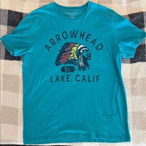 Aeropostale Teal Arrowhead Graphic Tee